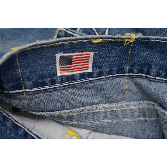 HOT USA Men TRUE RELIGION 859 RICKY SUPER T -YW STRAIGHT Jeans 36/32 - Picture 7 of 10